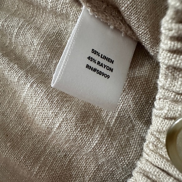 Linen-blend Button Skirt - Picture 4 of 4